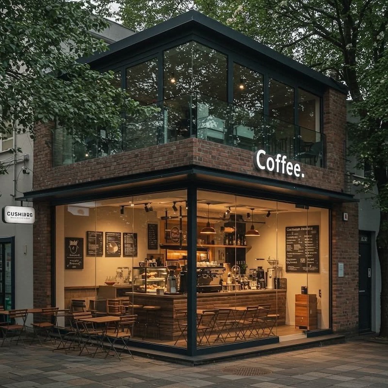 Thiết kế quán cafe 2 tầng mang lại lợi thế lớn trong việc phân chia khu vực ngồi, tăng trải nghiệm và tối ưu công năng sử dụng không gian