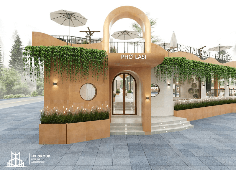 Thiết kế thông minh giúp quán cafe 3 mặt tiền luôn tràn ngập ánh sáng và cảm giác rộng rãi, thoáng đãng