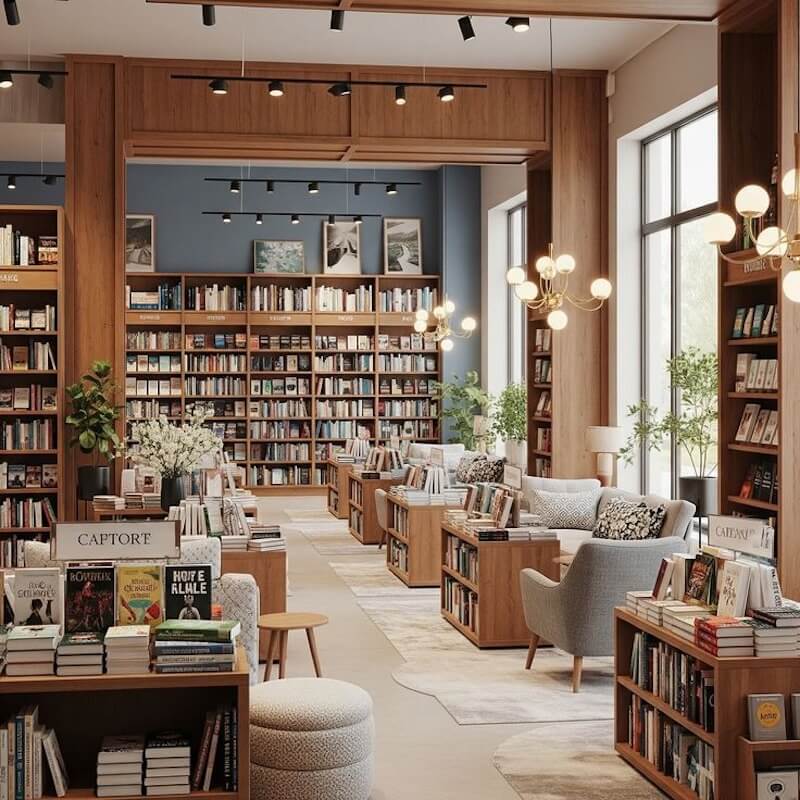 Không gian cafe sách được bố trí khoa học giúp khách dễ dàng tìm góc ngồi phù hợp để đọc hoặc làm việc