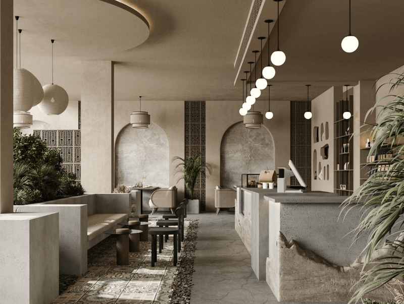 Thiết kế quán cafe hiện đại mang lại cho khách hàng cảm giác thoải mái, sang trọng và gần gũi với lối sống thời thượng