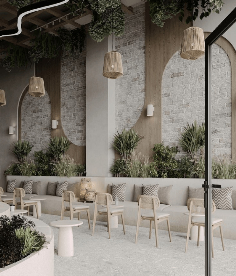 Quán cafe sử dụng bê tông mài làm chủ đạo mang đến vẻ đẹp mạnh mẽ, thô mộc nhưng vẫn giữ được sự tinh tế và hiện đại