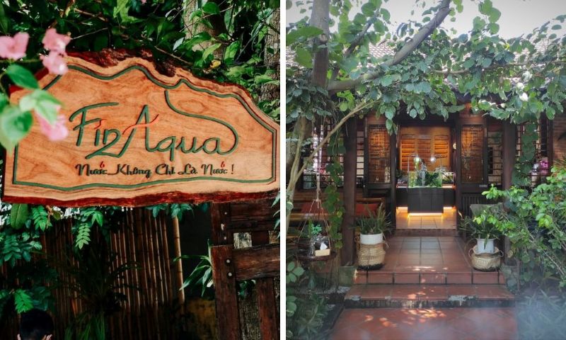 Quán cafe phong cách Hội An kết hợp sân vườn giúp không gian thoáng đãng, hòa mình với thiên nhiên, đồng thời giữ trọn nét mộc mạc, hoài cổ đặc trưng phố Hội