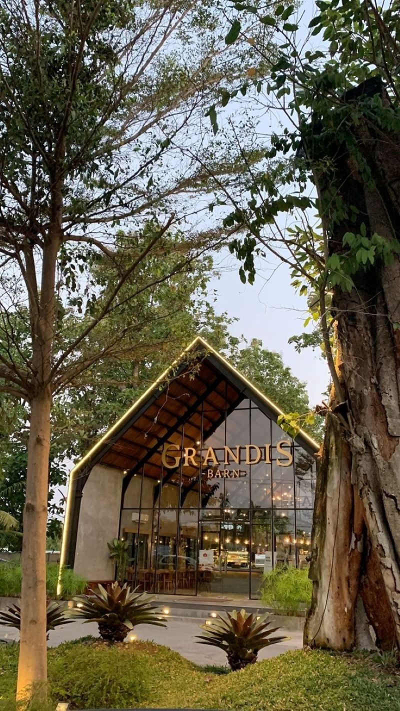 Thiết kế quán cafe khung thép tiền chế kết hợp sân vườn dễ dàng mở rộng hoặc di dời khi cần, phù hợp với các dự án ngắn hạn hoặc linh hoạt 