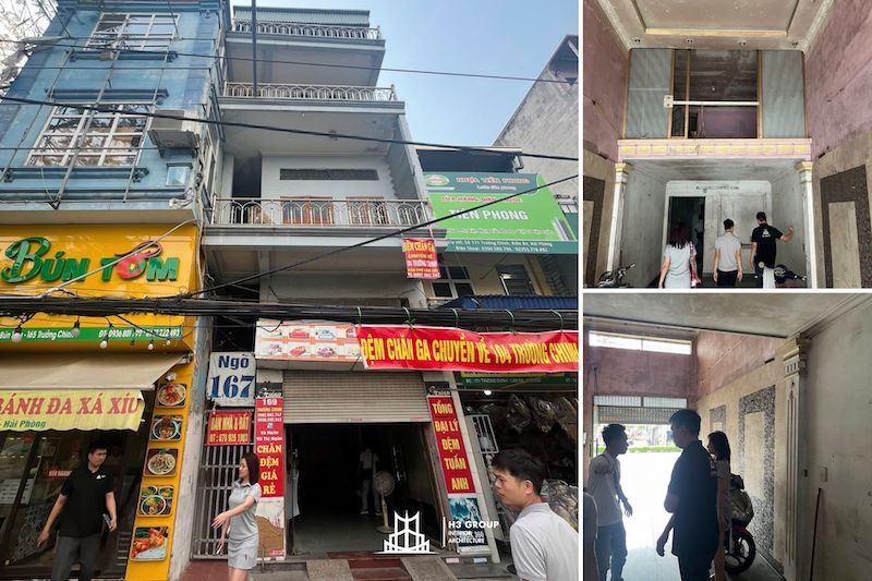 Mặt tiền quán cà phê trước khi thi công cải tạo