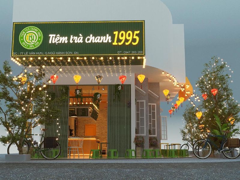 Xu hướng quán trà chanh vỉa hè hiện nay vừa ưa chuộng không gian ngoài trời, vừa có không gian bên trong