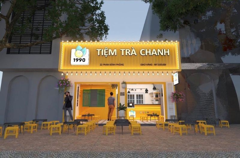 Để thu hút khách hàng, quán trà chanh vỉa hè được thiết kế với không gian mở, vị trí tập trung ở nơi đông người, và các khu dân cư