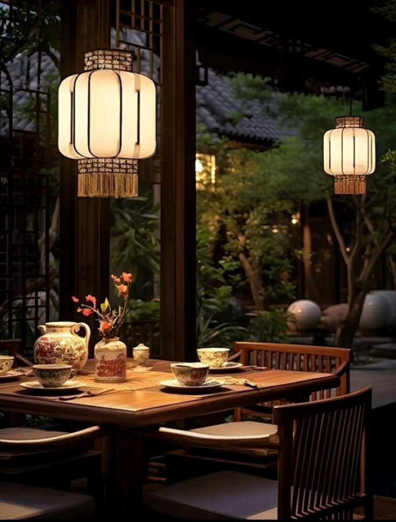 Quán có phong cách tối giản Nhật Bản cổ điển với bàn trà thấp, tatami và đèn tinh tế, tạo không gian yên tĩnh, trang nhã và rất đậm chất thiền