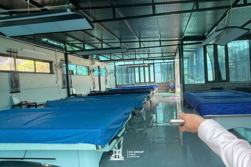 Về cơ bản mặt bằng sẽ cần xây dựng phân chia lại các khu vực chức năng và xử lý phần sân vườn.