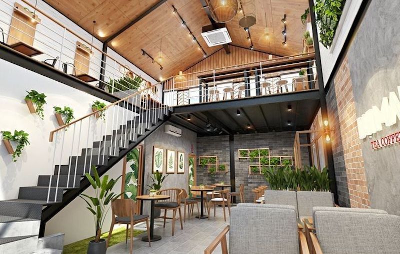 Mô hình nhà cấp 4 kết hợp quán cà phê giúp tối ưu chi phí, tận dụng hiệu quả đất ở để vừa an cư vừa tăng thu nhập từ kinh doanh