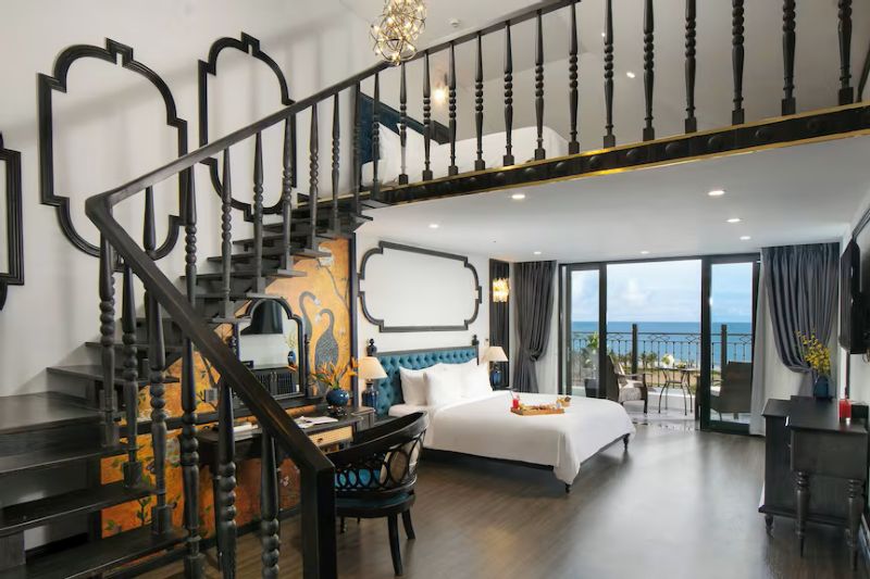 Thiết kế khách sạn, resort phong cách Indochine chú trọng không gian mở, ưu tiên thế kế cửa giúp đón gió và ánh sáng tự nhiên 