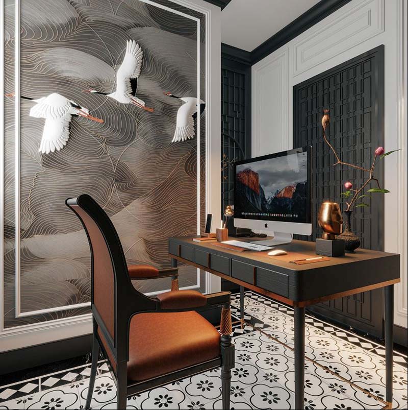 Thiết kế văn phòng phong cách Indochine là lựa chọn lý tưởng cho agency, studio sáng tạo muốn tạo ấn tượng riêng với khách hàng 