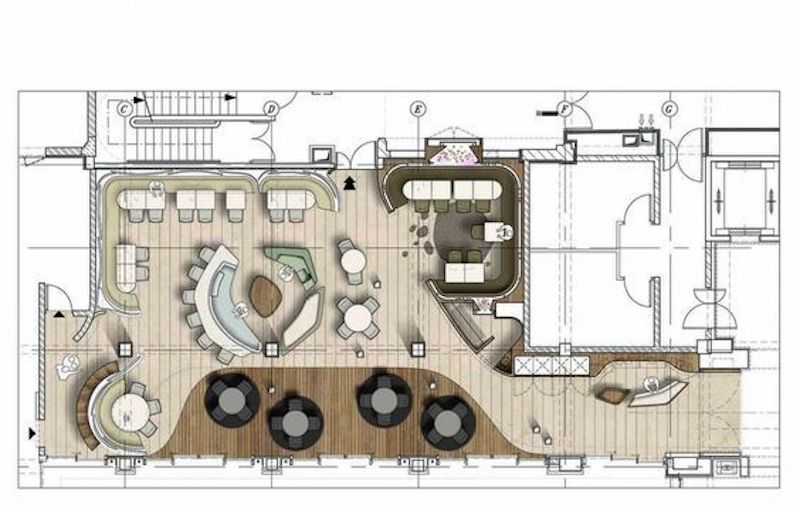 Thiết kế mặt bằng quán cà phê diện tích vừa (30–80m²) nên đảm bảo sự linh hoạt để dễ dàng thay đổi bố cục khi có sự kiện hoặc mùa cao điểm
