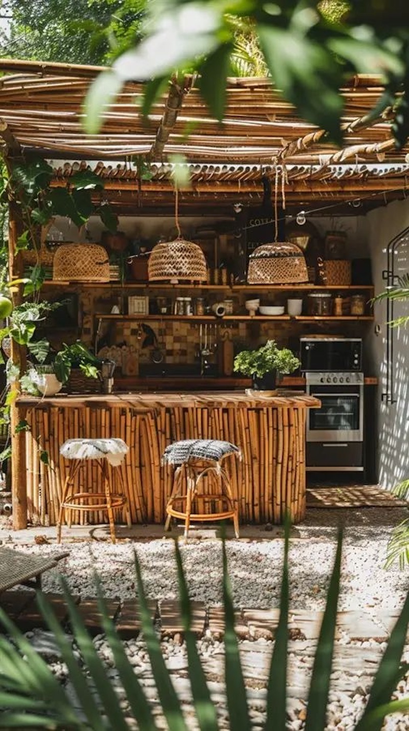 Thiết kế quán cafe bằng tre phong cách sinh thái hướng đến sự bền vững, vừa thẩm mỹ vừa thân thiện với môi trường