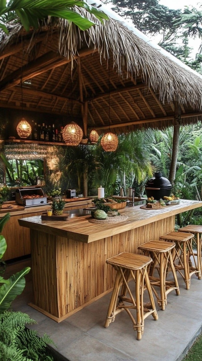 Thiết kế quán cafe bằng tre phong cách mộc mạc tạo điểm nhấn độc đáo, vừa mang nét truyền thống vừa tiết kiệm chi phí