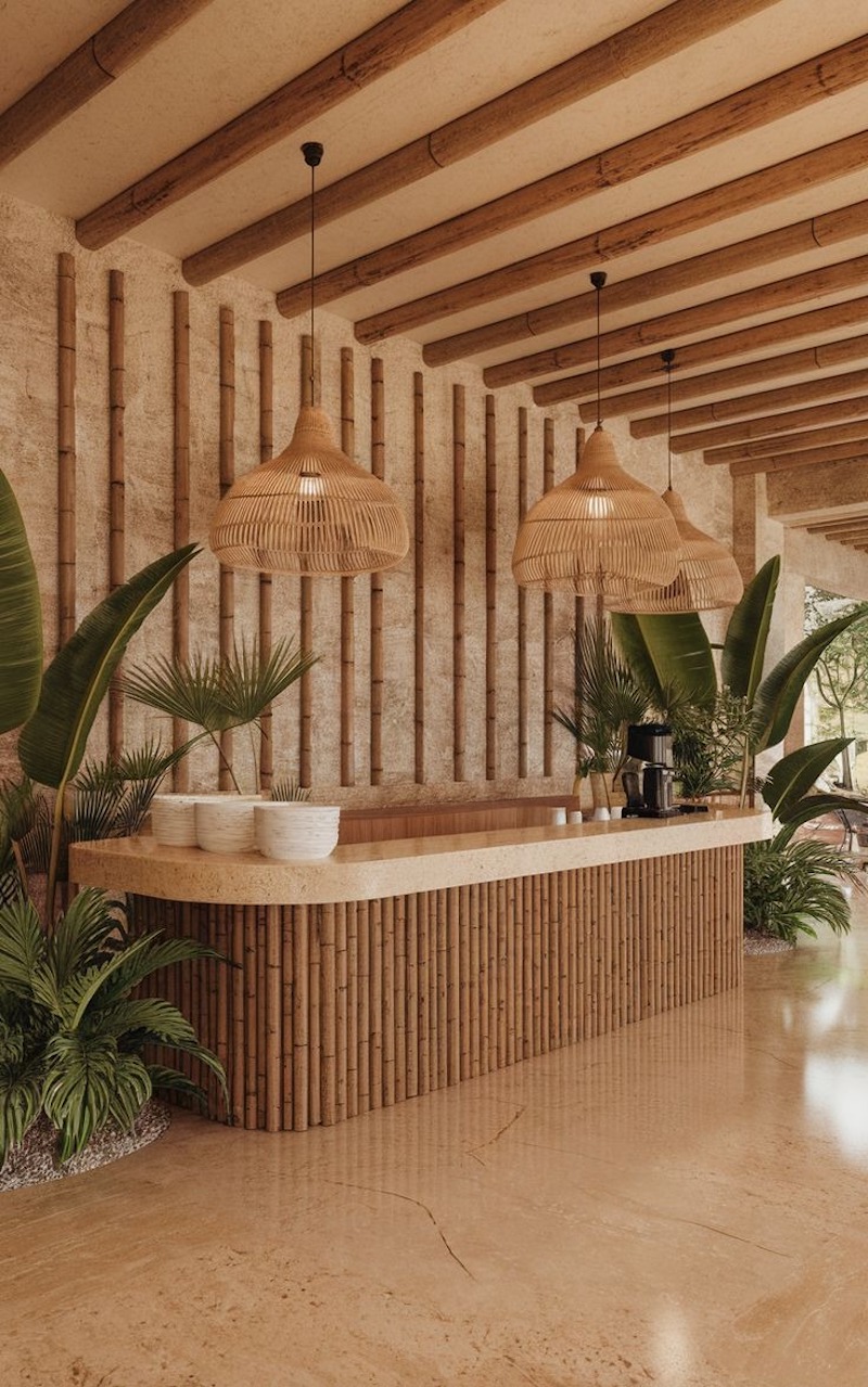 Với phong cách này, quán cafe trong đô thị vừa có dấu ấn hiện đại vừa giữ hồn Á Đông từ chất liệu tre