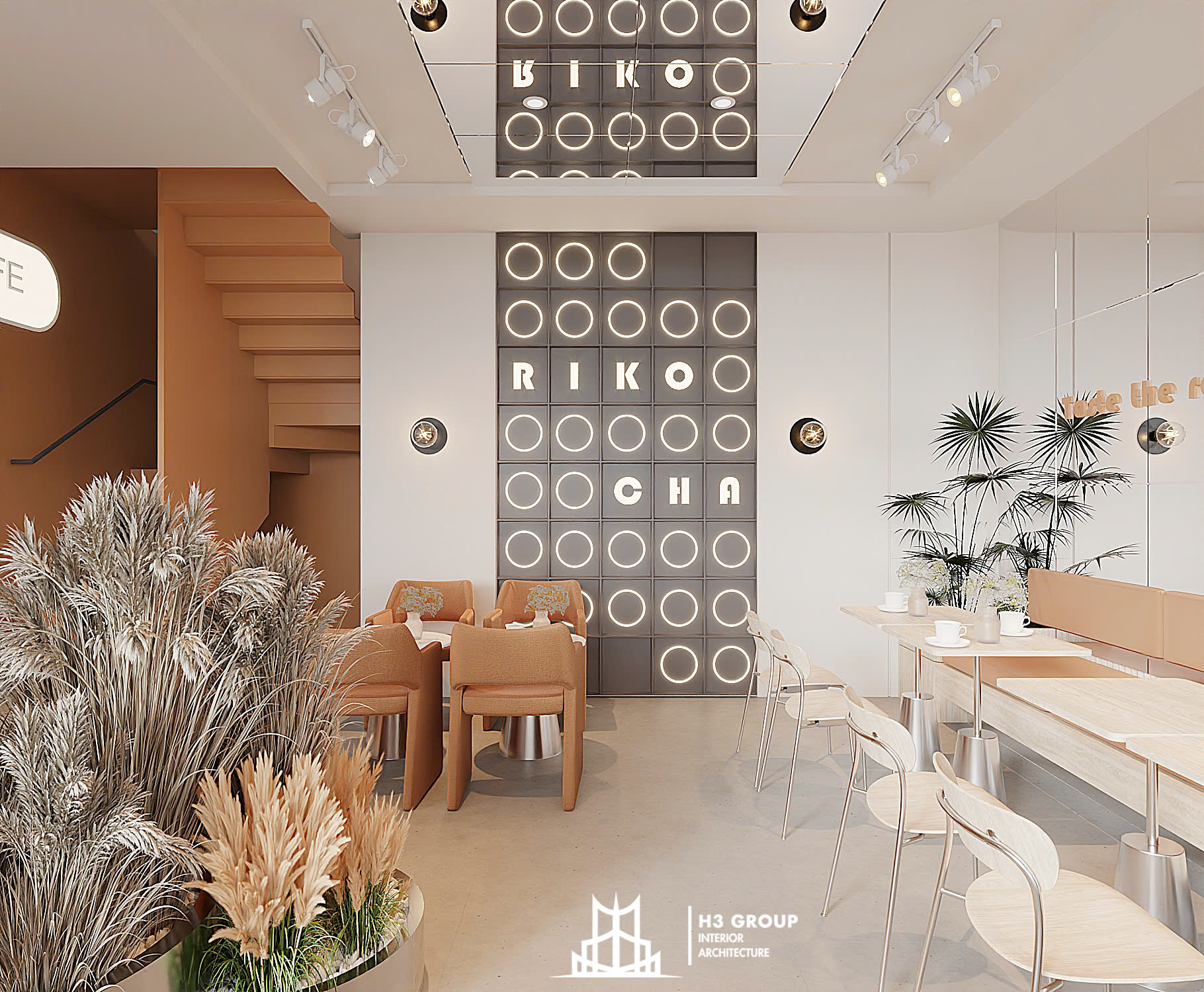 Không gian của Riko Cha được thiết kế với tinh thần hiện đại