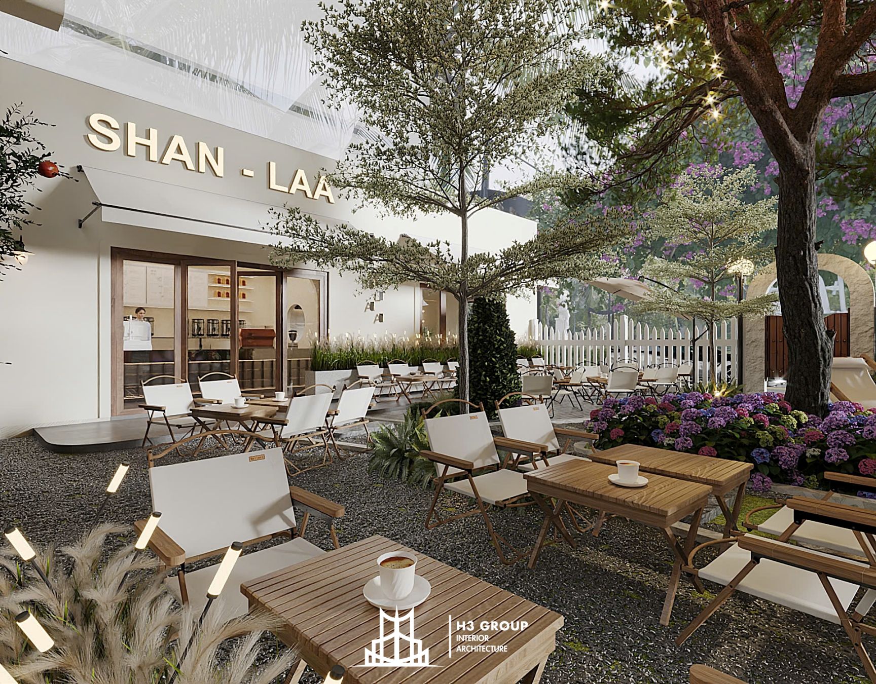 Không gian cafe ngoài trời