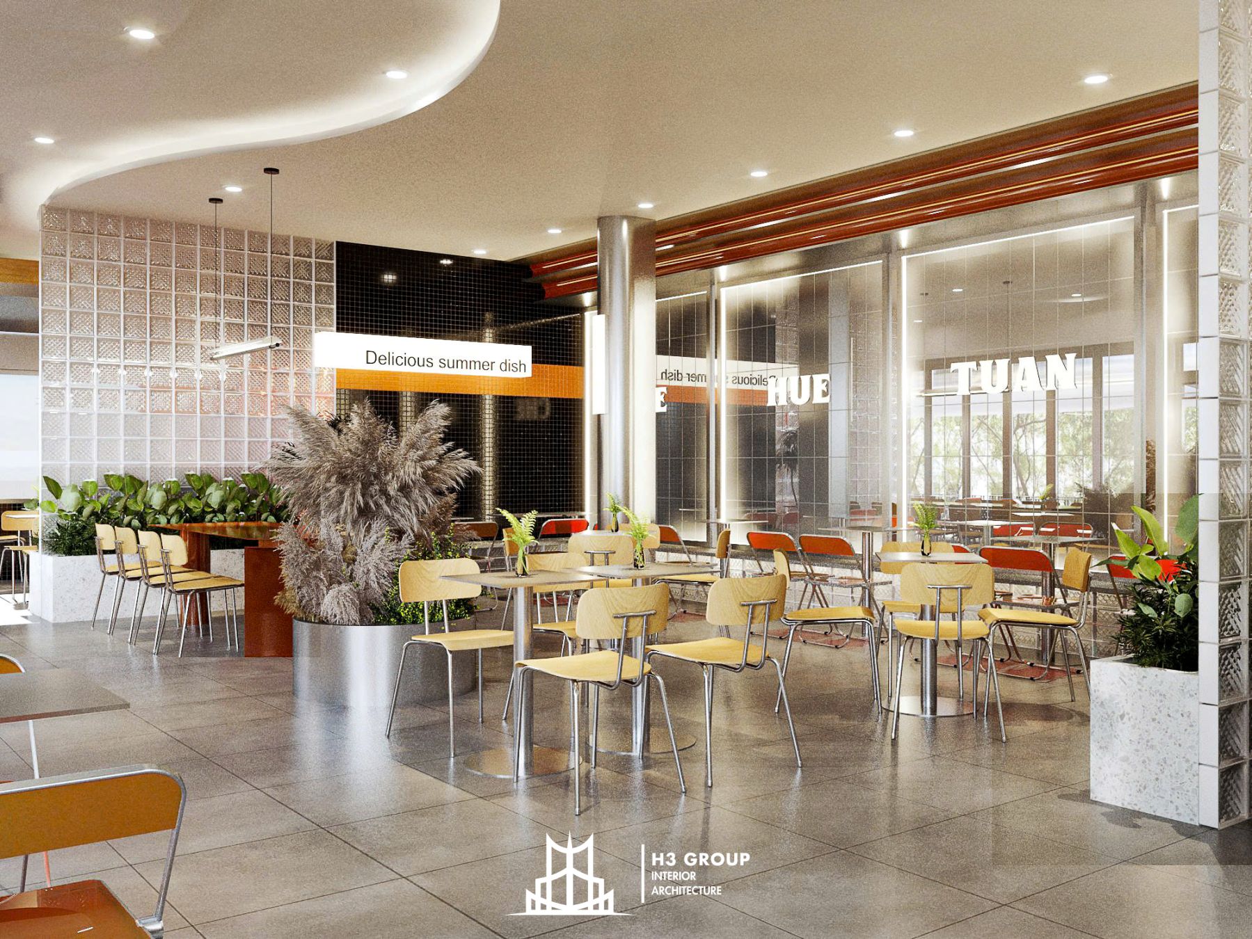 Bố trí chỗ ngồi linh hoạt và đa dạng,