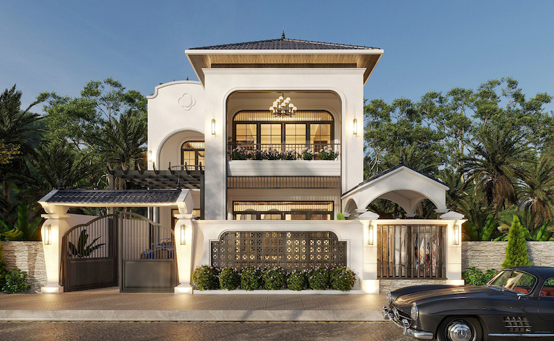 Nhà phố Indochine mang đến diện mạo thanh lịch, kết hợp hài hòa giữa cổ điển và hiện đại