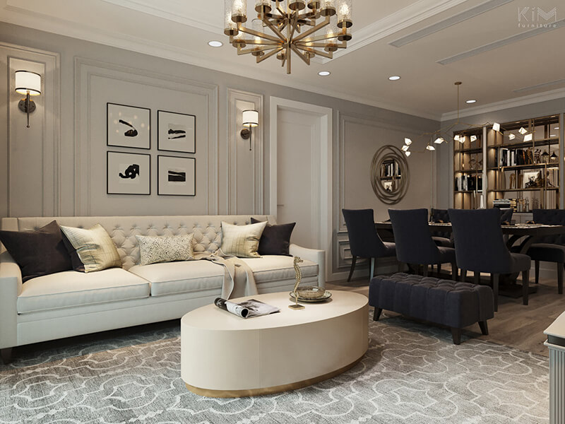 Màu sắc trung tính giúp tôn lên đường nét kiến trúc, tạo cảm giác sang trọng, hài hòa và làm nền hoàn hảo cho các chi tiết cổ điển lẫn hiện đại 