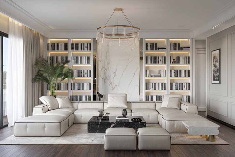 Ứng dụng phong cách cổ điển kết hợp hiện đại trong biệt thự giúp giữ lại nét đẳng cấp châu Âu, đồng thời tạo sự nhẹ nhàng, thanh thoát theo xu hướng mới 