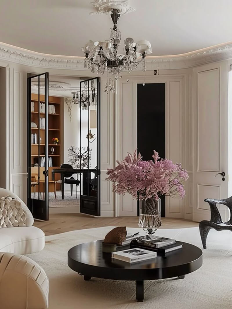 Khi áp dụng phong cách cổ điển kết hợp hiện đại cho biệt thự, không gian nội thất trở nên tinh tế, có chiều sâu nhưng vẫn gần gũi, dễ chịu