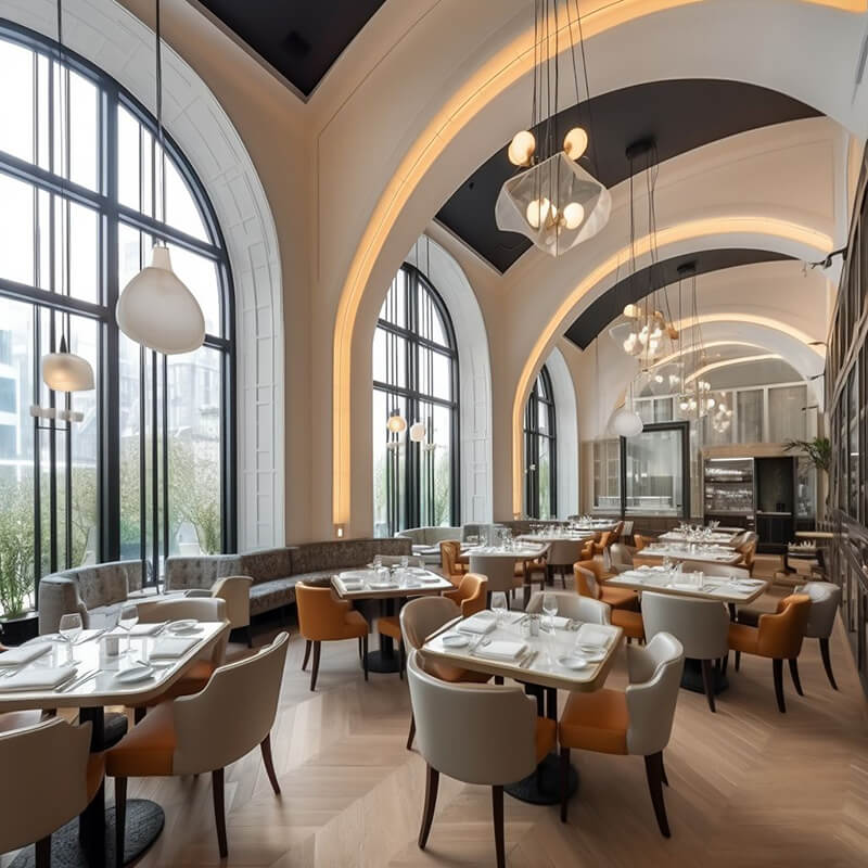 Thiết kế quán cafe, nhà hàng phong cách cổ điển kết hợp hiện đại mang đến không gian sang trọng, ấm cúng và tạo ấn tượng sâu cho khách hàng