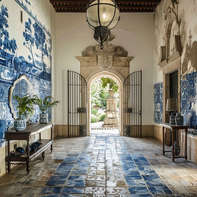 Bảng màu phong cách Địa Trung Hải thể hiện qua sắc trắng, xanh dương, be và nâu gỗ, gợi liên tưởng đến biển, cát và nắng vàng, tạo cảm giác tươi sáng và thư giãn 