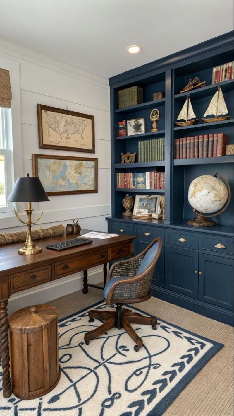 Thiết kế phòng làm việc phong cách Địa Trung Hải mang đến tinh thần tự do, phóng khoáng, khác biệt với những văn phòng khô cứng thường thấy