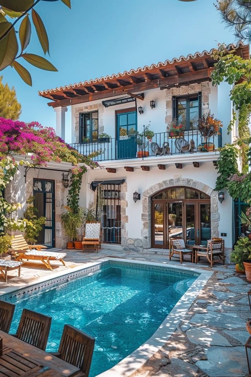 Mỗi không gian mang phong cách Địa Trung Hải đều mang lại cảm giác ấm áp, tươi tắn và gần gũi thiên nhiên, đem lại năng lượng tích cực của mặt trời và biển cả