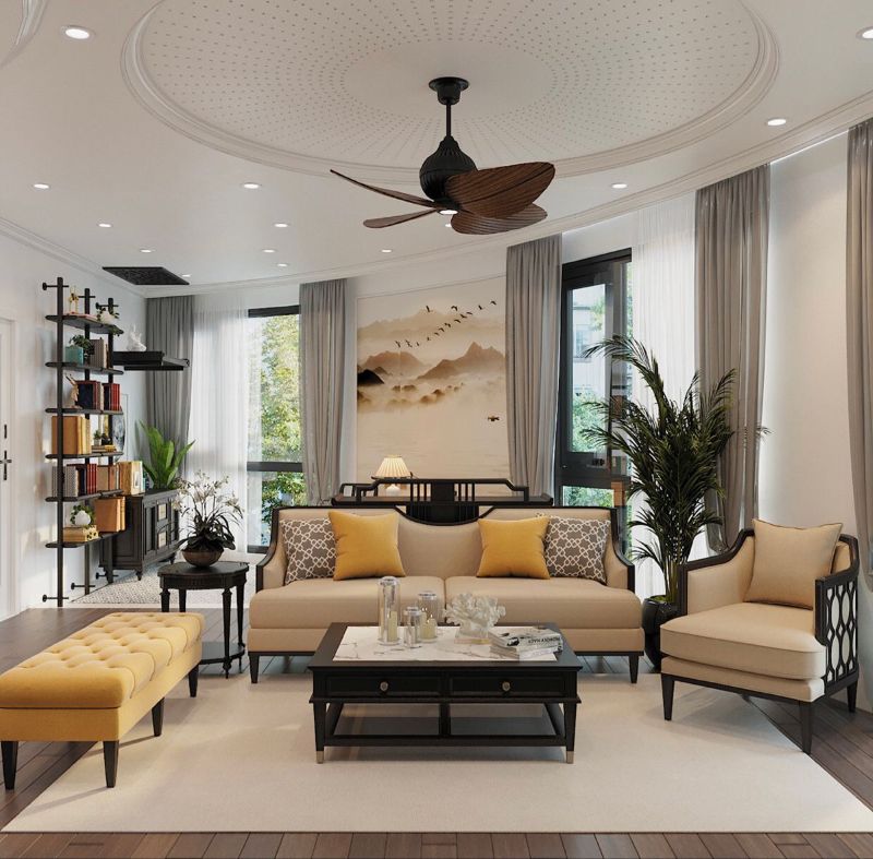 Việc ứng dụng phong cách này tạo nên tổ ấm đậm chất Á Đông, mang lại cảm giác bình yên, gần gũi mà vẫn thể hiện gu thẩm mỹ tinh tế của gia chủ 