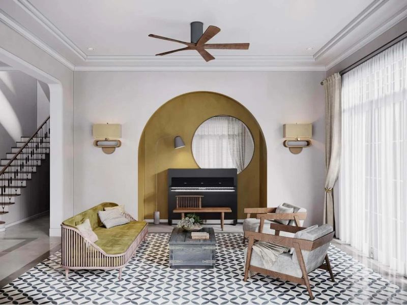 Ánh sáng tự nhiên và nhân tạo giúp tôn vẻ đẹp vật liệu, cân bằng không gian, tạo cảm giác ấm áp, thư giãn và đậm chất Á Đông tinh tế 