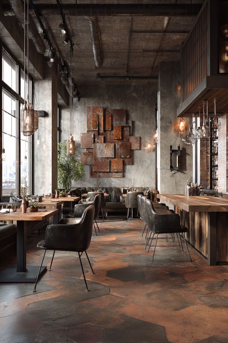 Với sự linh hoạt, phong cách Industrial phù hợp cho cafe take-away, cafe nghệ thuật lẫn mô hình co-working cafe