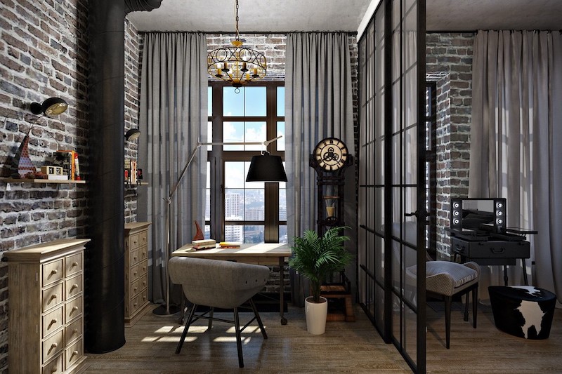 Ánh sáng tự nhiên được tận dụng tối đa thông qua cửa kính lớn, mang lại năng lượng tích cực và giảm cảm giác bí bách