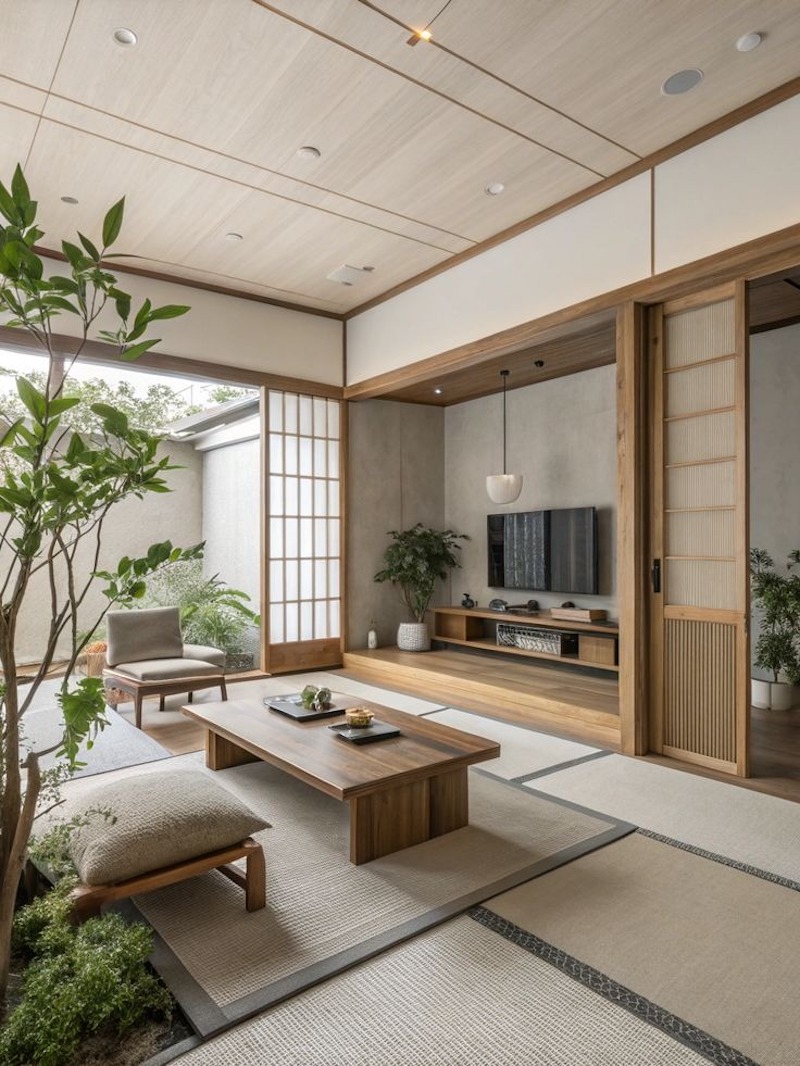 Thiết kế căn hộ, nhà ở phong cách Nhật Bản tạo không gian thanh tịnh và gọn gàng, giúp chủ nhà cảm thấy thư giãn ngay khi bước vào 
