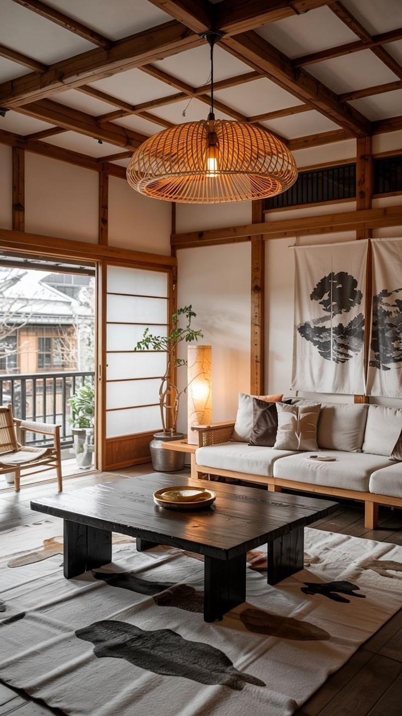 Bảng màu sử dụng trong phong cách Nhật Bản là các tông màu tự nhiên như trắng, be, xám, nâu gỗ hoặc xanh nhạt, tạo cảm giác thanh tịnh, tinh tế và hài hòa với thiên nhiên 