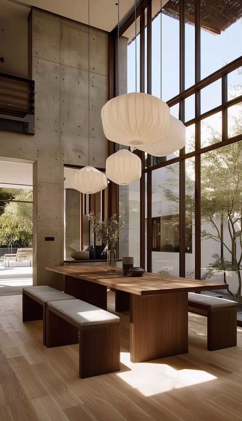 Phong cách nội thất Nhật Bản hiện đại mang lại không gian sống thanh tĩnh, tối giản, thẩm mỹ cao và gần gũi thiên nhiên, phù hợp với lối sống hiện đại 