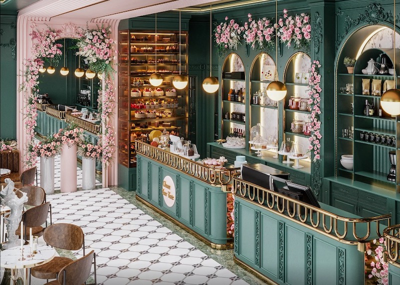 Thiết kế quán cafe phong cách Retro Pháp mang đậm nét hoài cổ của Paris xưa, vừa lãng mạn vừa nghệ thuật