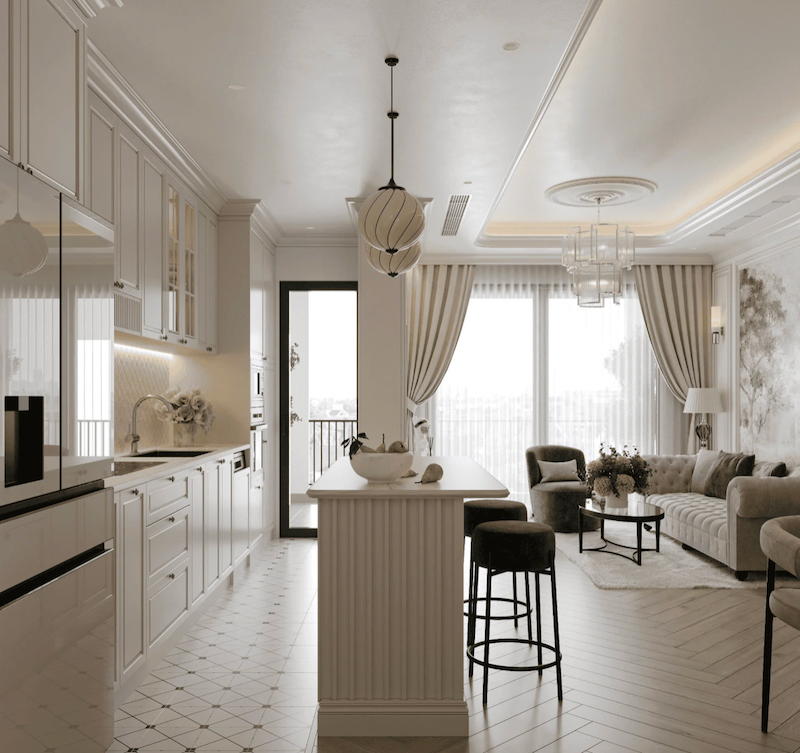 Thiết kế nhà ở, biệt thự phong cách tân cổ điển hiện đại mang lại sự hài hòa giữa cổ điển sang trọng và phong cách sống hiện đại