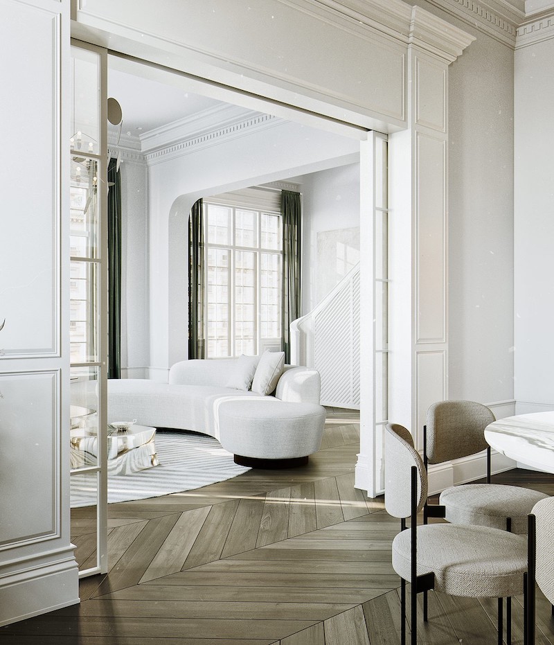 Việc nắm vững những nguyên tắc này sẽ giúp không gian đạt được sự sang trọng, tinh tế và hài hòa đúng chất tân cổ điển hiện đại