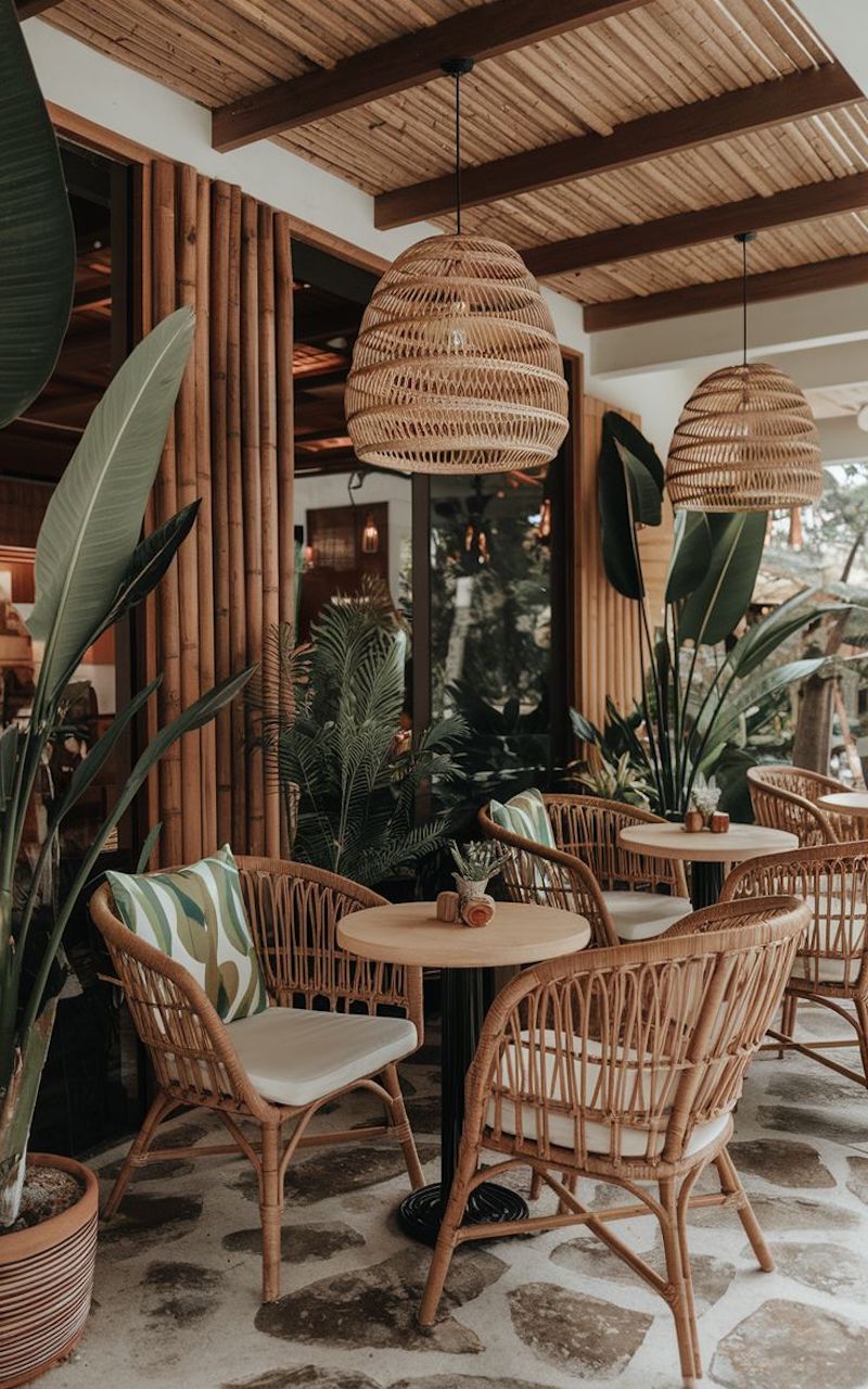 Việc bố trí cây xanh, tiểu cảnh và ánh sáng tự nhiên tạo trải nghiệm thư giãn tối đa cho khách hàng 