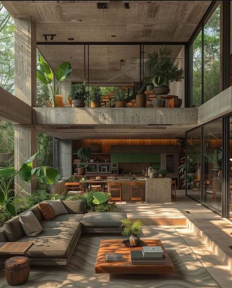 Việc tận dụng cây xanh như một phần không thể thiếu của thiết kế nhiệt đới, mang lại cảm giác thư giãn, mát mẻ, đồng thời nâng cao giá trị sống cho không gian 