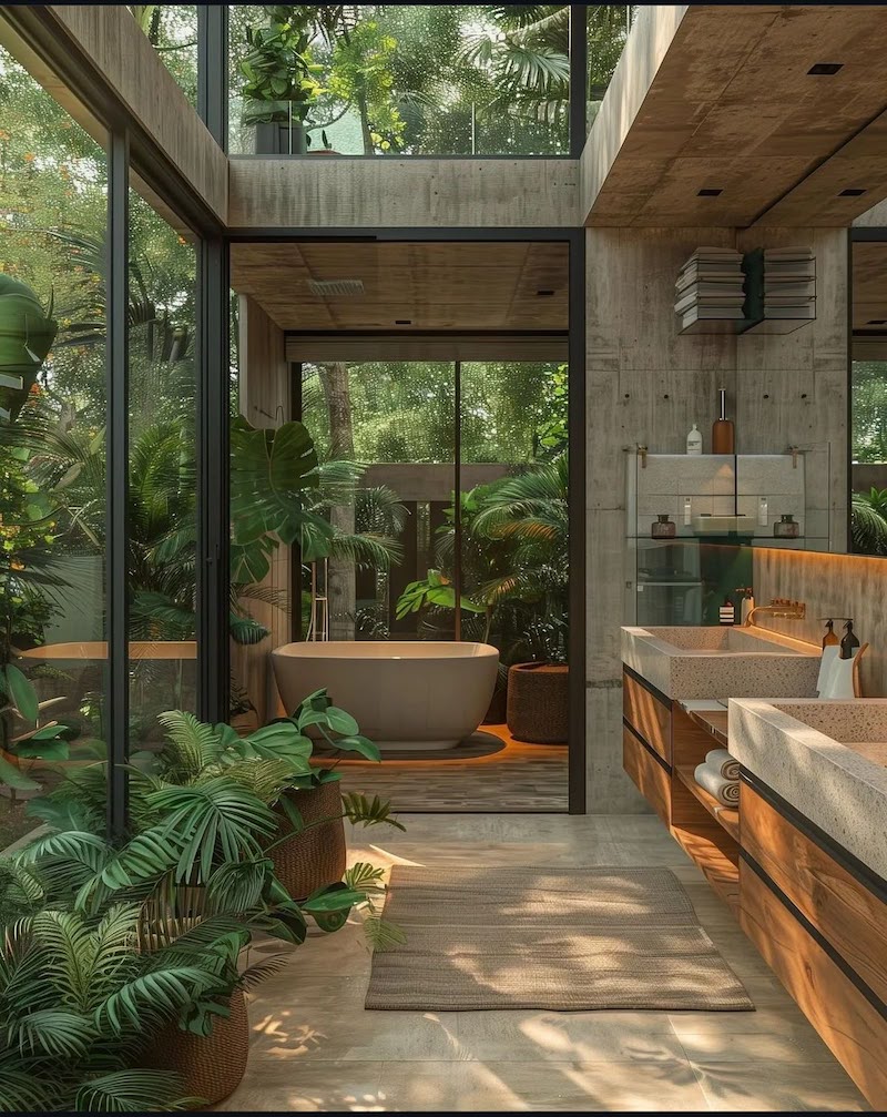 Việc ưu tiên ánh sáng tự nhiên giúp không gian Tropical không chỉ đẹp mắt mà còn đem lại sự thư giãn, hòa hợp với thiên nhiên, đúng tinh thần nhiệt đới