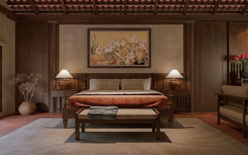 Thiết kế nhà ở phong cách Việt thường sử dụng vật liệu gỗ, tre, đá, gạch nung để tạo cảm giác ấm áp và bền vững