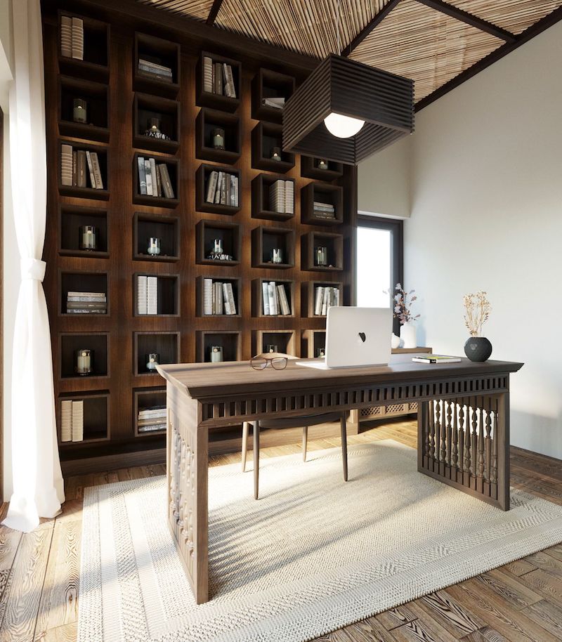 Thiết kế phòng làm việc phong cách Việt mang đến không gian làm việc gần gũi, ấm áp và truyền cảm hứng sáng tạo