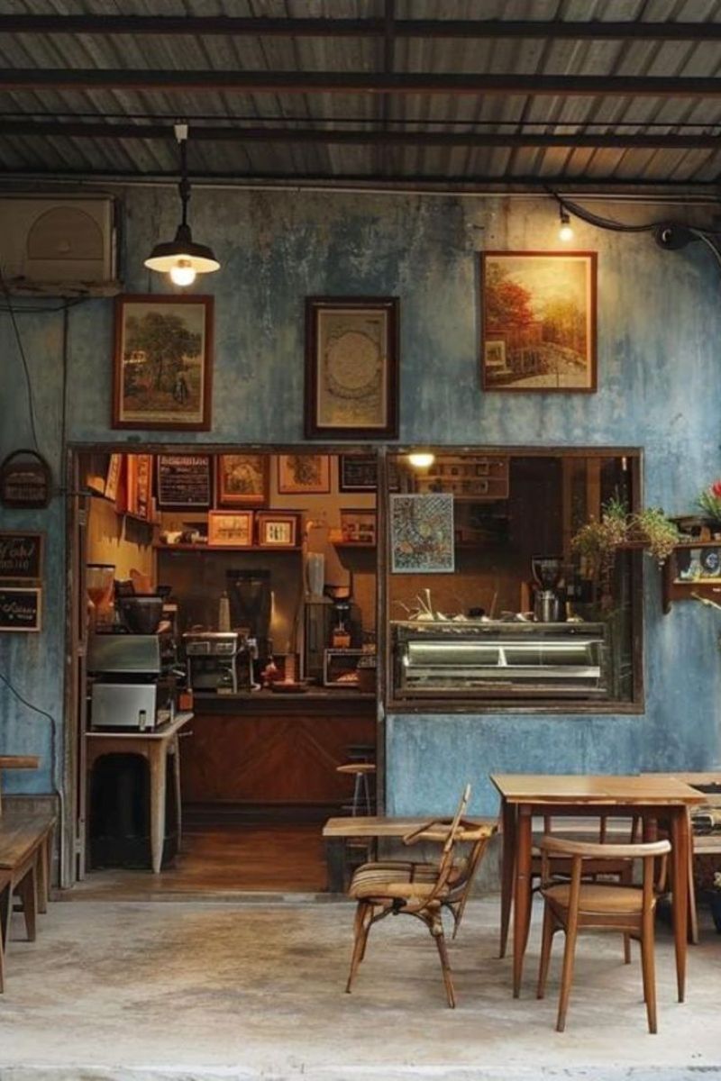 Thiết kế quán cafe phong cách cổ chú trọng đến cảm xúc người dùng, biến việc thưởng thức cà phê thành hành trình cảm nhận thời gian