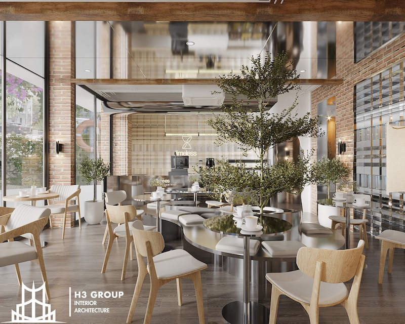 Timeless Coffee được H3 Group thiết kế và thi công theo phong cách hiện đại