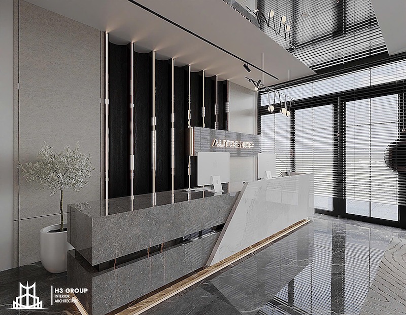 Dự án AutoShop Office do đội ngũ H3 Group thực hiện theo phong cách hiện đại sang trọng