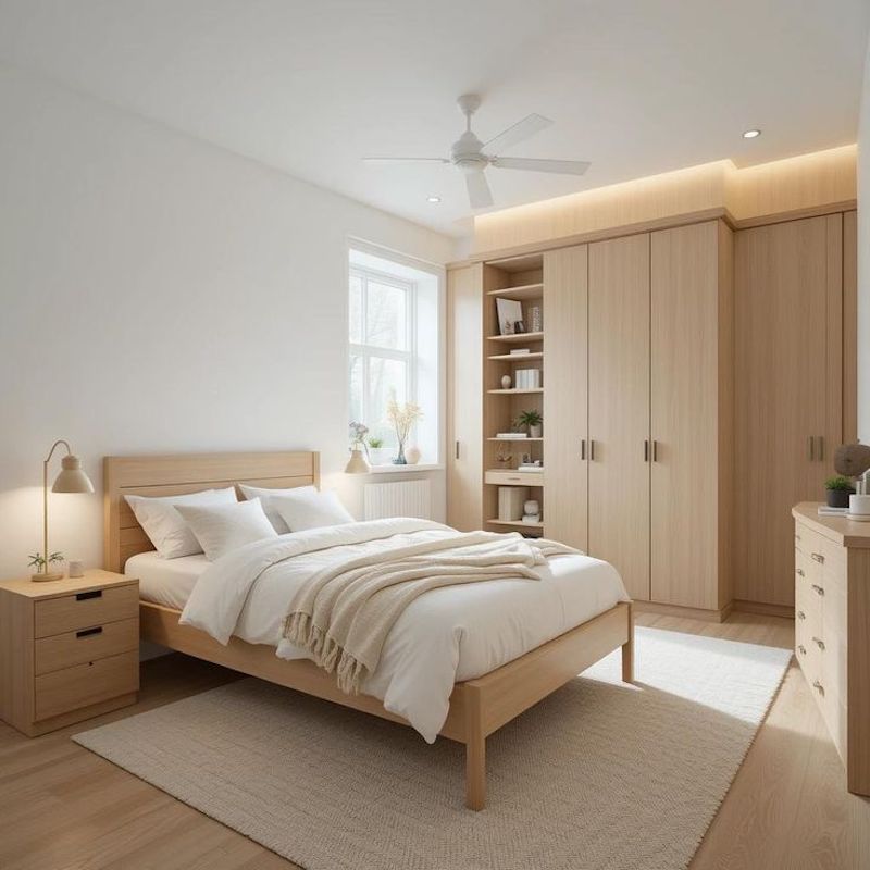 Phòng ngủ hiện đại mang lại không gian riêng tư thanh lịch và yên bình, nơi con người được nghỉ ngơi và tận hưởng sự cân bằng hoàn hảo giữa thẩm mỹ và tiện nghi