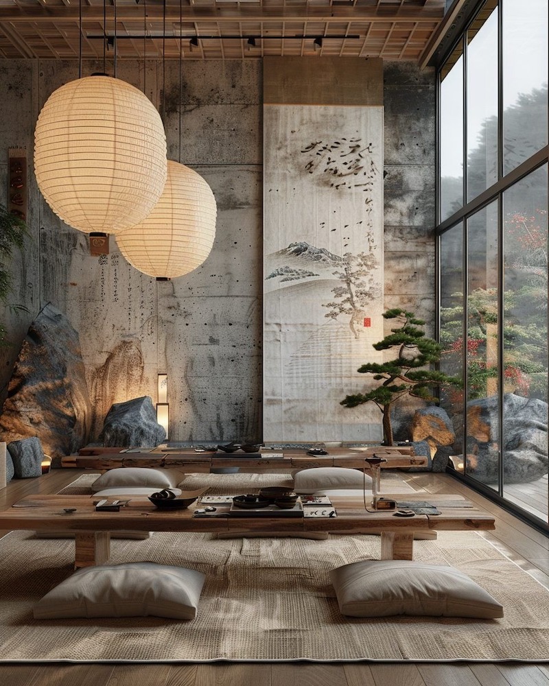 Decor phong cách Nhật Bản nhà hàng tạo không gian thanh lịch và gần gũi thiên nhiên, giúp thực khách cảm nhận sự thư thái ngay khi bước vào